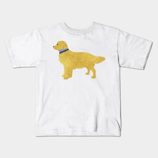 Golden Retriever Preppy Silhouette Kids T-Shirt